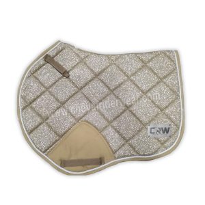 Golden Glitter Saddle Pads All Over Sparkle Jumping Saddle Pads 1971-GOLD