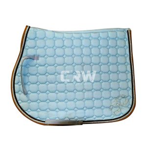 CRW Baby Blue Quilted Saddle Pad Horse Riding 1928