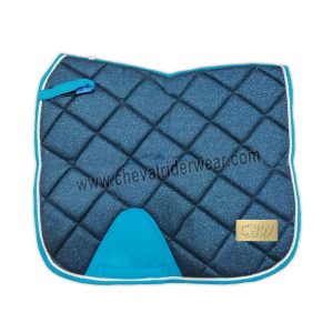 Navy Sparkle Dressage Glitter Saddle Pad 1972