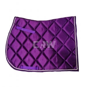 CRW Satin Purple English Saddle Pad Horse Riding 1976