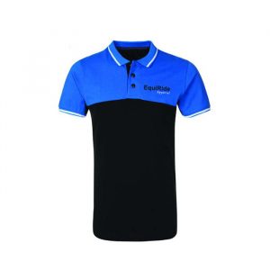 Men's Blue Black Polo Shirts Equestrian CRW-PSM-3213