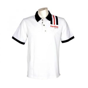 White Men's Polo Shirts Equestrian CRW-PSM-3226