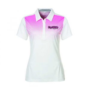Women’s Polo Shirts Pink White Equestrian 3257