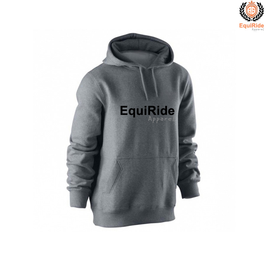Grey Pullover Hoodies Men's Sweatshirts Equestrian Fashion CRW-HOD-002