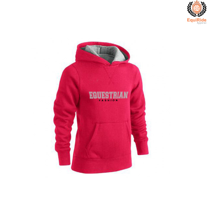 Shocking Pink Pullover Hoodies Women's Sweatshirts Equestrian Fashion CRW-HOD-007