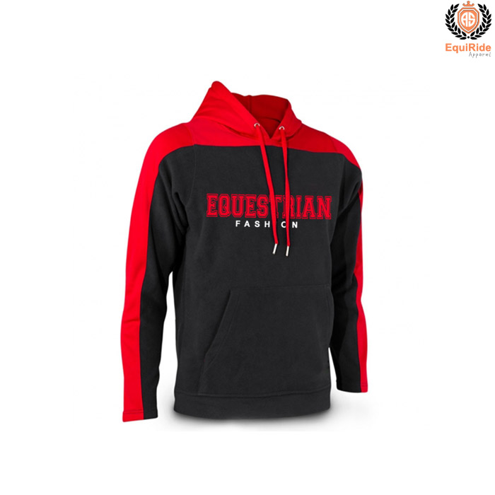 Black Red Pullover Hoodies Men's Sweatshirts Equestrian Fashion CRW-HOD-011
