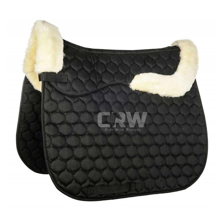 CRW Black Luxury Faux Fur Saddle Pad Horse Riding CRW 1998