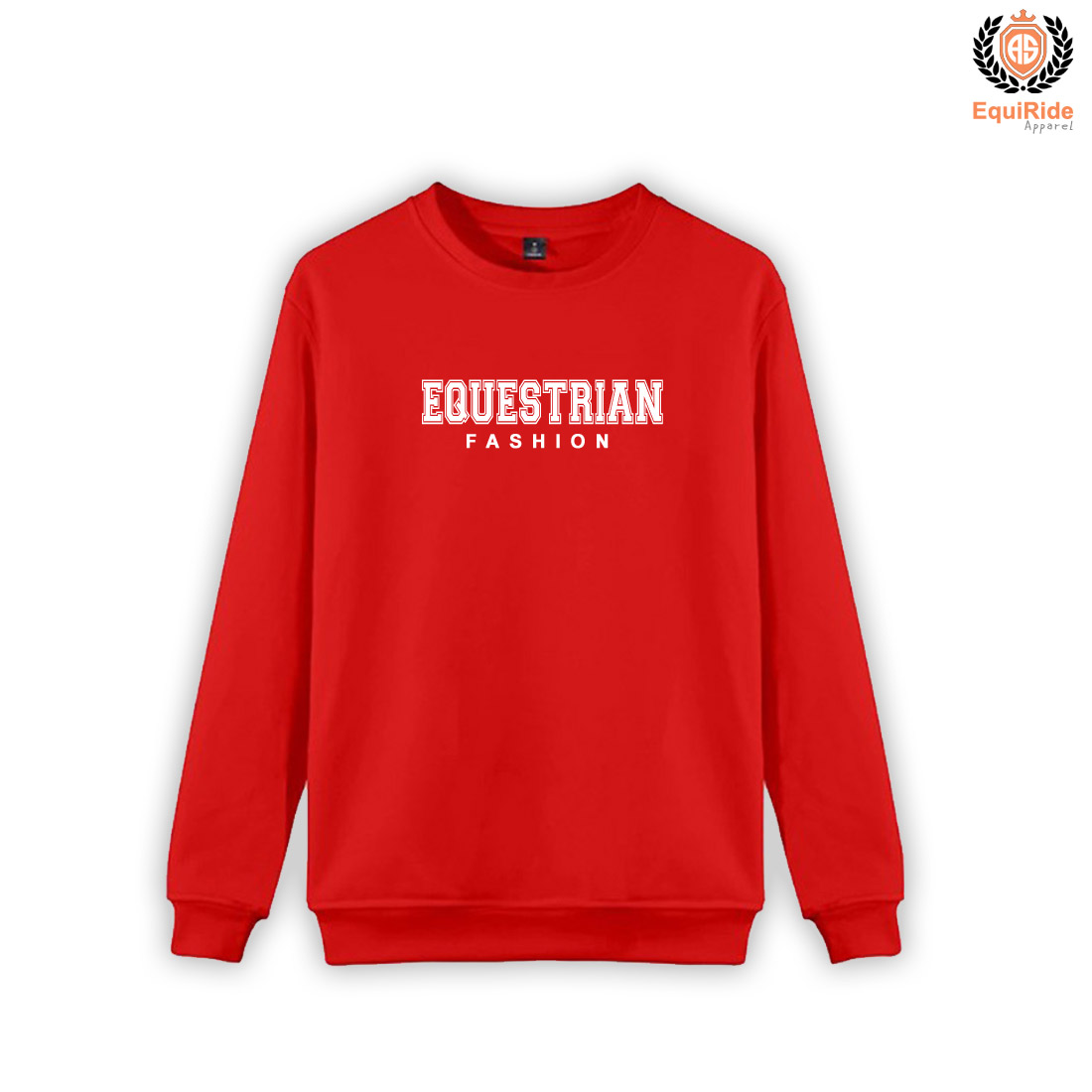 Red Sweater Equestrian Fashion Sweatshirts Sequin CRW-SWS-105